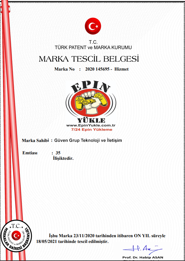  Marka Tescil Belgesi